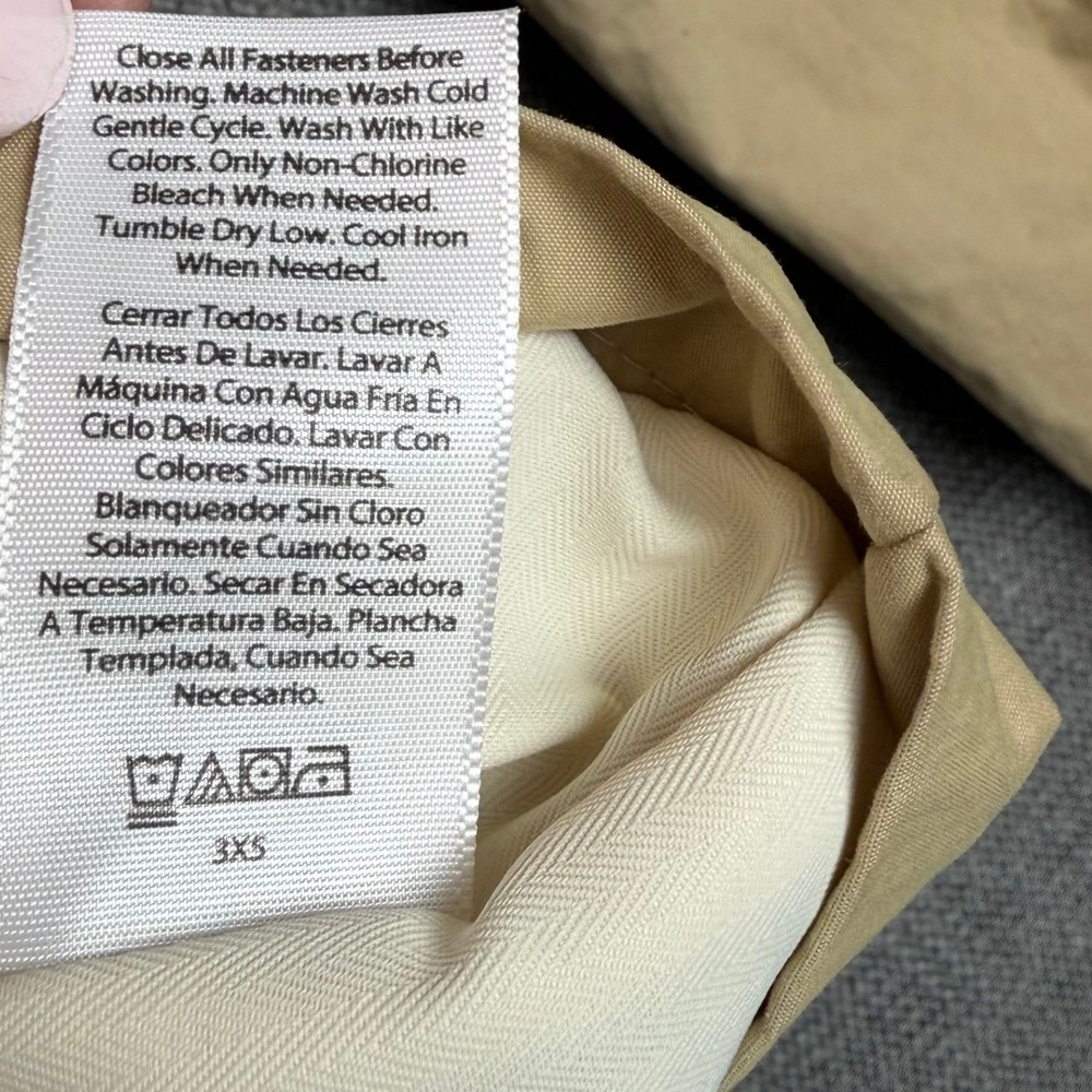 Free Assembly Mens Khaki Tan Hooded Windbreaker Jacket 2XL Recycled - Picture 7 of 9